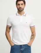 Tommy Hilfiger Тениска с яка в бежово с изчистен дизайн MW0MW37346