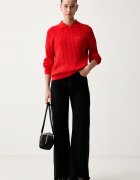 Tommy Hilfiger тениска тип пулове с яка дамска с памук червена WW0WW50106