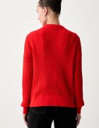 Tommy Hilfiger тениска тип пулове с яка дамска с памук червена WW0WW50106