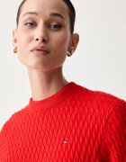 Tommy Hilfiger тениска тип пулове с яка дамска с памук червена WW0WW50106
