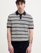 Tommy Hilfiger тениска тип пулове с яка мъжка от памук тъмносиня MW0MW42795