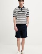 Tommy Hilfiger тениска тип пулове с яка мъжка от памук тъмносиня MW0MW42795