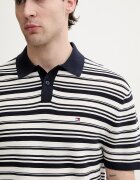 Tommy Hilfiger тениска тип пулове с яка мъжка от памук тъмносиня MW0MW42795