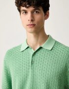 Tommy Hilfiger тениска тип пулове с яка мъжка от памук зелена MW0MW43246