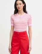 Tommy Hilfiger тениска тип пуловер дамска от памук розова WW0WW49613