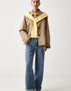 Tommy Hilfiger тениска тип пуловер дамска с памук жълта WW0WW49705