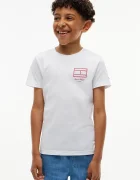 Tommy Hilfiger тениска за деца от памук бяла KB0KB10590