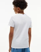 Tommy Hilfiger тениска за деца от памук бяла KB0KB10590