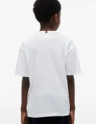 Tommy Hilfiger тениска за деца от памук бяла KB0KB10712