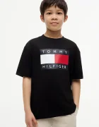 Tommy Hilfiger тениска за деца от памук черна KB0KB10340