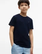Tommy Hilfiger тениска за деца от памук тъмносиня KB0KB10591