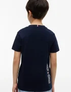 Tommy Hilfiger тениска за деца от памук тъмносиня KB0KB10591
