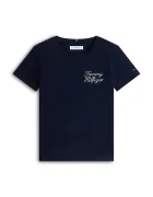 Tommy Hilfiger тениска за деца от памук тъмносиня KG0KG09454.9BY2