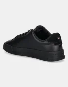 Tommy Hilfiger TH COURT LTH DETAIL ESS маратонки мъжки от кожа черни FM0FM05367