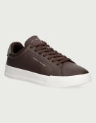 Tommy Hilfiger TH COURT LTH DETAIL ESS маратонки мъжки от кожа кафяви FM0FM05367