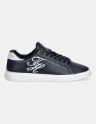 Tommy Hilfiger TH ICON COURT SCRIPT маратонки дамски от кожа тъмносини FW0FW09363