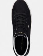 Tommy Hilfiger TH LOW PROFILE VULC CANVAS ниски кецове дамски черни ниски FW0FW09102
