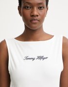 Tommy Hilfiger топ дамски от памук с еластан бял WW0WW50947