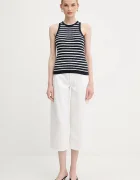 Tommy Hilfiger топ дамски от памук тъмносин WW0WW45706
