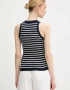 Tommy Hilfiger топ дамски от памук тъмносин WW0WW45706