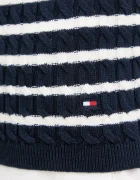 Tommy Hilfiger топ дамски от памук тъмносин WW0WW45706