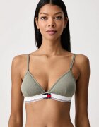 Tommy Hilfiger триъгълен сутиен с памук зелен UW0UW06699