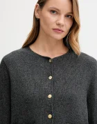 Tommy Hilfiger Вълнена жилетка дамска в сиво от лека материя WW0WW46441