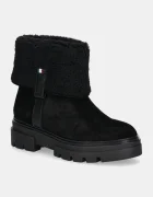 Tommy Hilfiger Велурени боти FAUX FUR SUEDE ROLL-DOWN BOOT