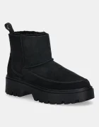 Tommy Hilfiger Велурени боти REAL SHEARLING PULLON в черно с равна подметка с изолация FW0FW08997