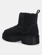 Tommy Hilfiger Велурени боти REAL SHEARLING PULLON в черно с равна подметка с изолация FW0FW08997