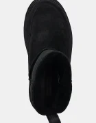 Tommy Hilfiger Велурени боти REAL SHEARLING PULLON в черно с равна подметка с изолация FW0FW08997