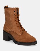 Tommy Hilfiger Велурени боти SUEDE MID HEEL LACEUP LOGOTAPE