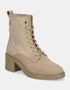 Tommy Hilfiger Велурени боти SUEDE MID HEEL LACEUP LOGOTAPE