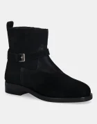 Tommy Hilfiger Велурени боти TH BUCKLE RIDING SUEDE BOOTIE