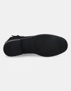 Tommy Hilfiger Велурени боти TH BUCKLE RIDING SUEDE BOOTIE в черно с равна подметка FW0FW09047