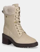 Tommy Hilfiger Велурени боти TH SHEARLING LACE UP BOOT