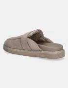 Tommy Hilfiger Велурени чехли TH BUCKLE FUR SUEDE MULE в бежово FW0FW09083