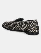 Tommy Hilfiger Велурени мокасини TH PONEY HAIR LOAFER в черно с равна подметка FW0FW09169