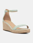 Tommy Hilfiger Велурени сандали SUEDE ANKLE MID WEDGE ESPADRILLE