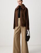 Tommy Hilfiger яке дамско с вълна кафяво WW0WW52915