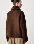 Tommy Hilfiger яке дамско с вълна кафяво WW0WW52915