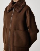 Tommy Hilfiger яке дамско с вълна кафяво WW0WW52915