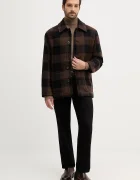 Tommy Hilfiger Яке с вълна в кафяво преходен модел MW0MW40623