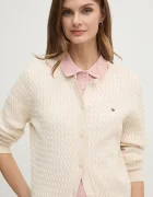 Tommy Hilfiger жилетка дамска от памук бежова WW0WW43329