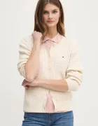 Tommy Hilfiger жилетка дамска от памук бежова WW0WW43329