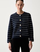 Tommy Hilfiger жилетка дамска от памук тъмносиня WW0WW50088