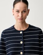 Tommy Hilfiger жилетка дамска от памук тъмносиня WW0WW50088