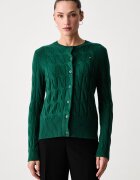 Tommy Hilfiger жилетка дамска от вълна зелена WW0WW52191