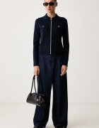 Tommy Hilfiger жилетка дамска с памук тъмносиня WW0WW51415