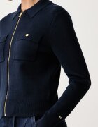 Tommy Hilfiger жилетка дамска с памук тъмносиня WW0WW51415